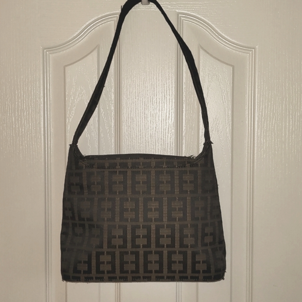 Monogrammed E Purse made in Korea. Possibly made to resemble Fendi brand.